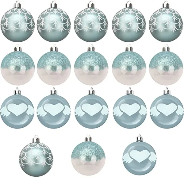 Joiedomi 18pcs Baby Blue Christmas Ornaments 2.36in 4 Joiedomi 18pcs Baby Blue Christmas Ornaments 2.36in - Image 2