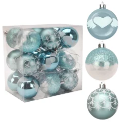 Joiedomi 18pcs Baby Blue Christmas Ornaments 2.36in
