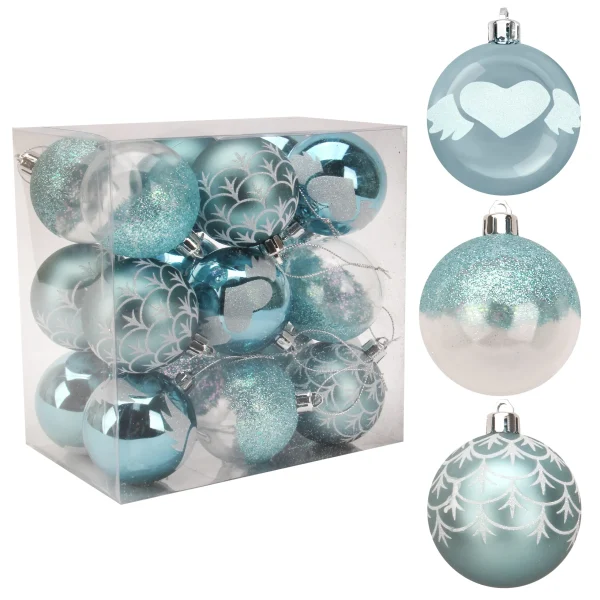 Joiedomi 18pcs Baby Blue Christmas Ornaments 2.36in 3 Joiedomi 18pcs Baby Blue Christmas Ornaments 2.36in