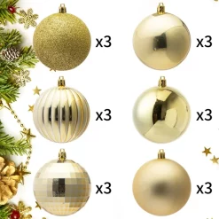 Joiedomi 18pcs Shatterproof Gold Christmas Ornaments 3.15in -Christmas Ornaments Sales Store 18Pcs Christmas Ball Ornaments Gold 2 result 600x600 1
