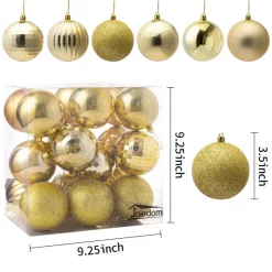 Joiedomi 18pcs Shatterproof Gold Christmas Ornaments 3.15in -Christmas Ornaments Sales Store 18Pcs Christmas Ball Ornaments Gold 3 result 600x600 1
