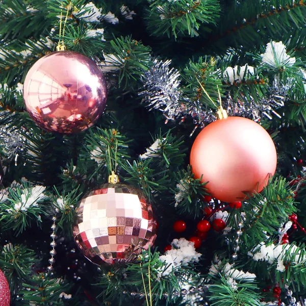 Joiedomi 18pcs Rose Gold Christmas Ball Ornaments 7 Joiedomi 18pcs Rose Gold Christmas Ball Ornaments - Image 5