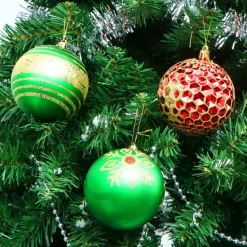 Joiedomi 18Pcs Red, Green & Gold Glitter Ball 3.15in -Christmas Ornaments Sales Store 18Pcs Red Green amp Gold Glitter Ball 3 5 600x600 1