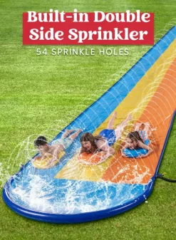 Summer/Sloosh 18ft Triple Lanes Slip Slide And 3 Boogie Boards -Christmas Ornaments Sales Store 18ft Triple Lanes Slip Slide and 3 Boogie Boards 5 result 600x818 1