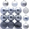 Joiedomi 18pcs Baby Silver Christmas Ball Ornaments