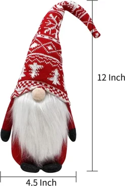 Joyin Christmas Gnome Plush Tabletop Decoration 19in -Christmas Ornaments Sales Store 1Pcs Christmas Gnome Tabletop Red 19in 2 600x891 1