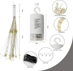 Joiedomi 2pcs 120 LED Warm White Starburst Fairy Lights 10 Joiedomi 2pcs 120 LED Warm White Starburst Fairy Lights -Christmas Ornaments Sales Store 2 Pack 120 LED Hanging Fairy Lights Warm White 3 result 600x584 1