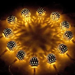 Joiedomi 2x40 LED Warm White Led Moroccan Globe String Lights -Christmas Ornaments Sales Store 2 Packs 40 LED Globe String Lights Moroccan Warm White 7 result 600x600 1