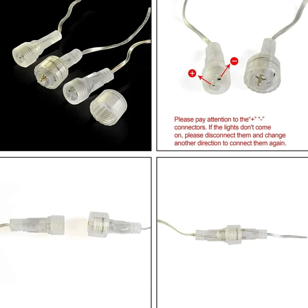 Joiedomi 2x 8 Tubes Christmas Meteor Shower Icicle String Lights 7 Joiedomi 2x 8 Tubes Christmas Meteor Shower Icicle String Lights - Image 5