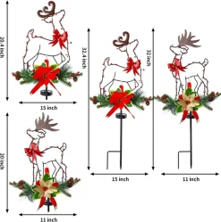 Joiedomi 2pcs Christmas Reindeer Solar Stake Lights Outdoor -Christmas Ornaments Sales Store 2 Packs Christmas Solar Stake Lights Reindeer 3 result 600x604 1