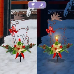 Joiedomi 2pcs Christmas Reindeer Solar Stake Lights Outdoor -Christmas Ornaments Sales Store 2 Packs Christmas Solar Stake Lights Reindeer 6 result 600x600 1