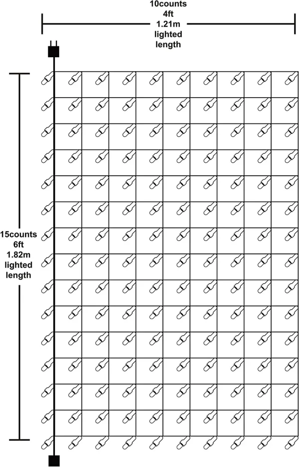 Joiedomi 2x150 Net Lights Warm White Decoration 4x6ft 7 Joiedomi 2x150 Net Lights Warm White Decoration 4x6ft - Image 5