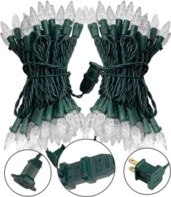 Joiedomi 2x70 C6 LED Warm White Led String Lights -Christmas Ornaments Sales Store 2 x 70 LED C6 Christmas String Lights 5 result 600x693 1