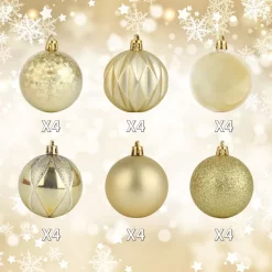 Joiedomi 24pcs Gold Christmas Ball Ornaments 2.36in -Christmas Ornaments Sales Store 2.36 Gold Baby Blue Christmas Ball Ornaments 24Pcs 3 result 600x600 1