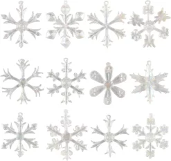 Joyin 28pcs Glass Snowflake And Icicle Christmas Ornaments 12 Joyin 28pcs Glass Snowflake And Icicle Christmas Ornaments -Christmas Ornaments Sales Store 2.4 Glass Iridescent Snowflake and Icicle Ornaments 28 Pcs 4 result 600x566 1