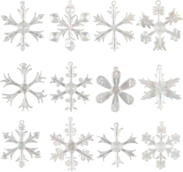 Joyin 28pcs Glass Snowflake And Icicle Christmas Ornaments 7 Joyin 28pcs Glass Snowflake And Icicle Christmas Ornaments - Image 5