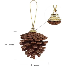 Joyin 36pcs Real Pine Cone Christmas Ornaments -Christmas Ornaments Sales Store 2.5 Hanging Real Pine Cones Ornaments 36 Pcs 5 result 600x635 1