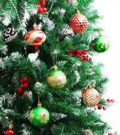 Joiedomi 24pcs Red Green And Gold Christmas Ball Ornaments