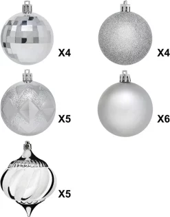 Joiedomi 24pcs Silver Shatterproof Christmas Ball Ornaments 3.15in -Christmas Ornaments Sales Store 24 Pcs Christmas Ball Ornaments Silver 3 result 600x765 1