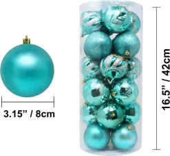Joiedomi 24pcs Teal Christmas Ball Ornaments 10 Joiedomi 24pcs Teal Christmas Ball Ornaments -Christmas Ornaments Sales Store 24 Pcs Christmas Ball Ornaments Teal 4 result 600x554 1