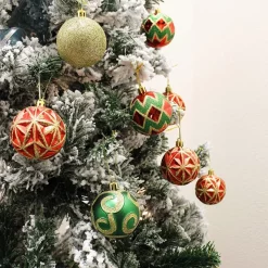 Joiedomi 24pcs Red Green And Gold Christmas Ball Ornaments