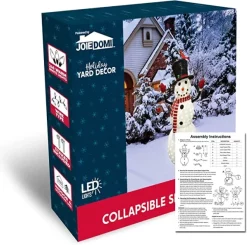 Joiedomi 6ft 240 LED Warm White Collapsible Snowman 13 Joiedomi 6ft 240 LED Warm White Collapsible Snowman -Christmas Ornaments Sales Store 240 Count LED Warm White Collapsible Snowman 6ft 4 600x596 1