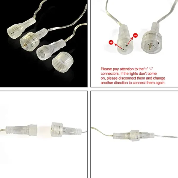 Joiedomi 8 Tubes (12in) Christmas Falling Rain Drop Icicle String Lights 7 Joiedomi 8 Tubes (12in) Christmas Falling Rain Drop Icicle String Lights - Image 5