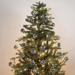 Joiedomi 24pcs Blue Christmas Ball Ornaments 2.36in -Christmas Ornaments Sales Store 24Pcs Baby Blue Christmas Ornament with Glittering Painting 2 5 600x600 1