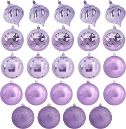 Joiedomi 24pcs Lavender Christmas Ball Ornaments 3.15in