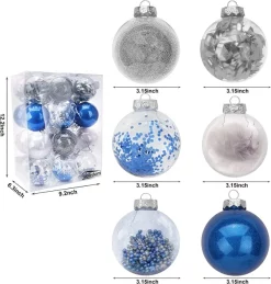 Joiedomi 24pcs Hanging Plastic Blue Christmas Ornaments 3.15in 10 Joiedomi 24pcs Hanging Plastic Blue Christmas Ornaments 3.15in -Christmas Ornaments Sales Store 24Pcs Blue Plastic Clear Ball Ornaments with Filling 4 result 600x628 1