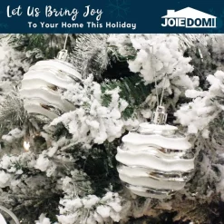 Joiedomi 24pcs Silver And White Christmas Ball Ornaments -Christmas Ornaments Sales Store 24Pcs Christmas Ball Ornaments Silver and White 2 600x600 1