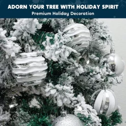 Joiedomi 24pcs Silver And White Christmas Ball Ornaments -Christmas Ornaments Sales Store 24Pcs Christmas Ball Ornaments Silver and White 6 600x600 1