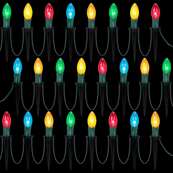 Joiedomi 24pcs Multicolor Christmas Pathway Marker String Lights 5 Joiedomi 24pcs Multicolor Christmas Pathway Marker String Lights - Image 3