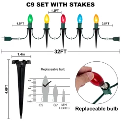 Joiedomi 24pcs Multicolor Christmas Pathway Marker String Lights 11 Joiedomi 24pcs Multicolor Christmas Pathway Marker String Lights -Christmas Ornaments Sales Store 24Pcs Christmas Multicolored Pathway Marker String Lights 3 result 600x600 1
