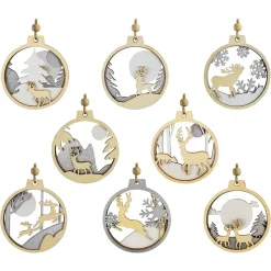 Joiedomi 24pcs Christmas Wooden Reindeer Ornaments -Christmas Ornaments Sales Store 24Pcs Christmas Wooden Ornaments Reindeer 7 结果 600x600 1