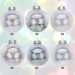 Joiedomi 24pcs Shatterproof Clear Plastic Christmas Balls -Christmas Ornaments Sales Store 24Pcs Chrome Plastic Clear Ball Ornaments with Filling 5 result 600x600 1