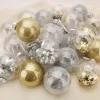 Joiedomi 24pcs Gold Clear Plastic Christmas Ball Ornaments