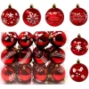 Joiedomi 24pcs Blue Christmas Ball Ornaments With Glitters