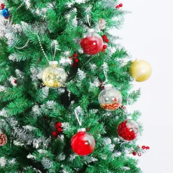 Joiedomi 24pcs Clear Plastic Red And Gold Christmas Ornaments 3.15in -Christmas Ornaments Sales Store 24Pcs Red Plastic Clear Ball Ornaments with Filling 6 result 600x600 1