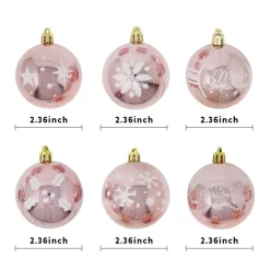 Joiedomi 24pcs Glitter Rose Gold Christmas Ball Ornaments 2.36in -Christmas Ornaments Sales Store 24Pcs Rose Gold Christmas Ornament with Glittering Painting 2 1 600x600 1