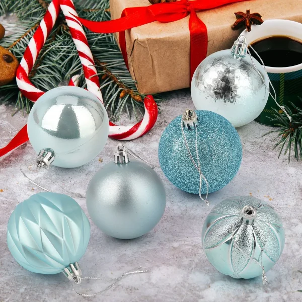 Joiedomi 24pcs Teal Christmas Ball Ornaments 3 Joiedomi 24pcs Teal Christmas Ball Ornaments