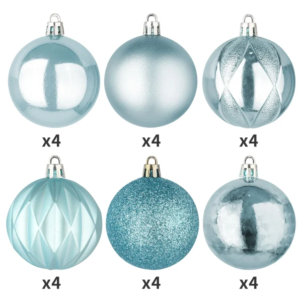Joiedomi 24pcs Teal Christmas Ball Ornaments 8 Joiedomi 24pcs Teal Christmas Ball Ornaments - Image 6