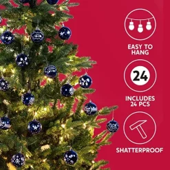 Joiedomi 24pcs Blue Christmas Ball Ornaments -Christmas Ornaments Sales Store 24pcs Blue Christmas Ball Ornaments 5 600x600 1