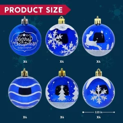 Joiedomi 24pcs Blue And White Christmas Ball Ornaments -Christmas Ornaments Sales Store 24pcs Blue and White Christmas Ball Ornaments 1 600x600 1