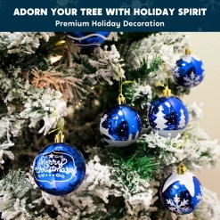 Joiedomi 24pcs Blue And White Christmas Ball Ornaments -Christmas Ornaments Sales Store 24pcs Blue and White Christmas Ball Ornaments 4 600x600 1