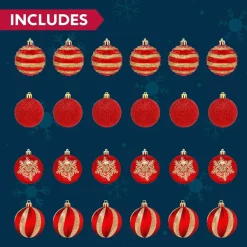 Joiedomi 24pcs Red And Gold Christmas Ball Ornaments -Christmas Ornaments Sales Store 24pcs Red and Gold Christmas Ball Ornaments 6 600x600 1