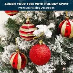 Joiedomi 24pcs Red And Gold Christmas Ball Ornaments -Christmas Ornaments Sales Store 24pcs Red and Gold Christmas Ball Ornaments 7 600x600 1