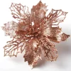 Joiedomi 24pcs Rose Gold Christmas Poinsettia Flower Decorations