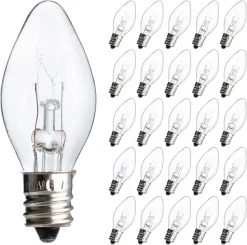 Joiedomi 25pcs C7 Christmas Replacement Light Bulb -Christmas Ornaments Sales Store 25 Pcs C7 Incandescent Bulb 3 result 600x596 1