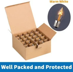 Joiedomi 25pcs C7 Christmas Replacement Light Bulb -Christmas Ornaments Sales Store 25 Pcs C7 Incandescent Bulb 5 result 600x595 1